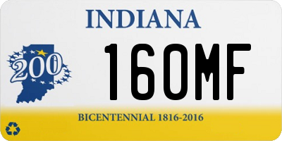 IN license plate 160MF