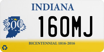 IN license plate 160MJ