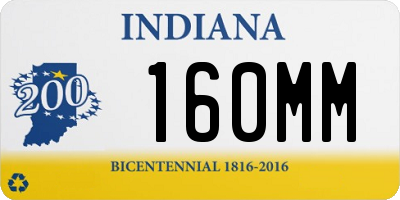 IN license plate 160MM