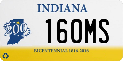 IN license plate 160MS