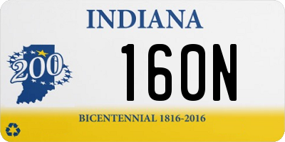 IN license plate 160N