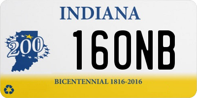 IN license plate 160NB