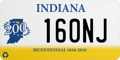 IN license plate 160NJ