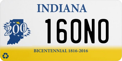 IN license plate 160NO