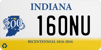 IN license plate 160NU