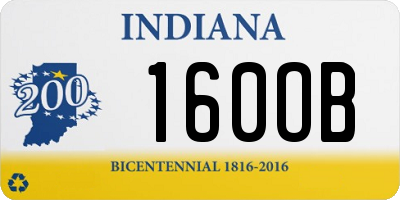 IN license plate 160OB