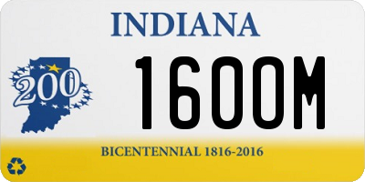 IN license plate 160OM