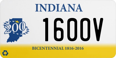IN license plate 160OV