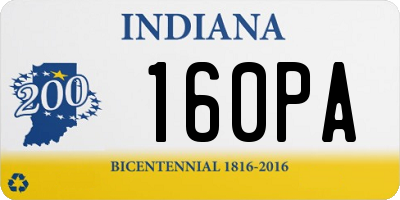 IN license plate 160PA