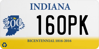 IN license plate 160PK