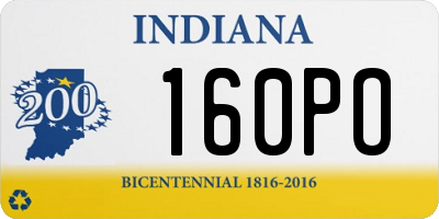 IN license plate 160PO