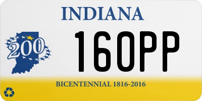 IN license plate 160PP