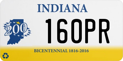 IN license plate 160PR