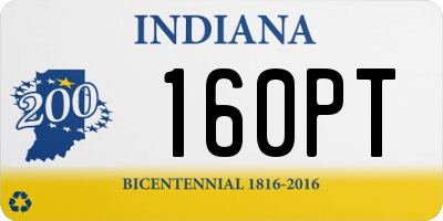 IN license plate 160PT