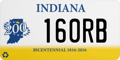 IN license plate 160RB