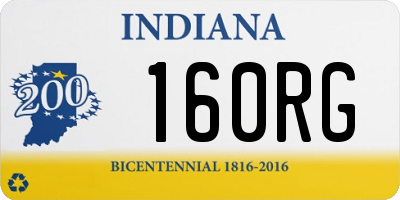 IN license plate 160RG