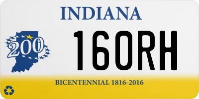 IN license plate 160RH