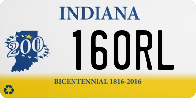 IN license plate 160RL