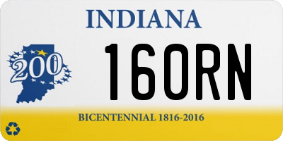 IN license plate 160RN