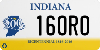 IN license plate 160RO