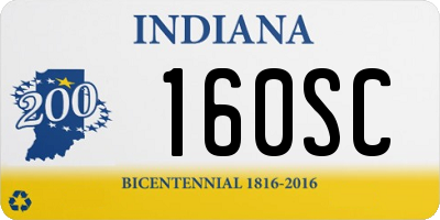 IN license plate 160SC