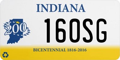 IN license plate 160SG