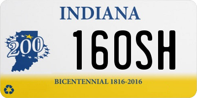 IN license plate 160SH