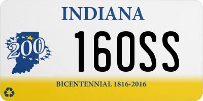 IN license plate 160SS