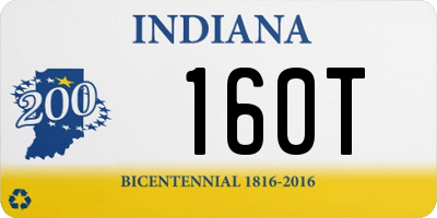 IN license plate 160T