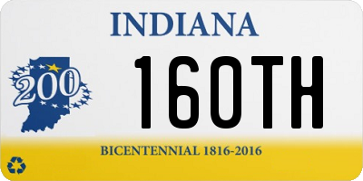 IN license plate 160TH