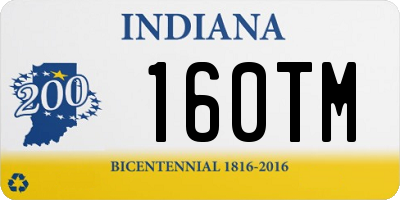 IN license plate 160TM