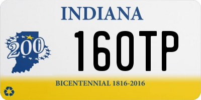 IN license plate 160TP