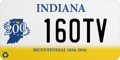 IN license plate 160TV