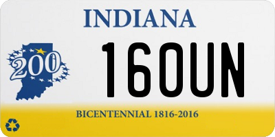 IN license plate 160UN