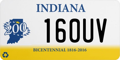 IN license plate 160UV