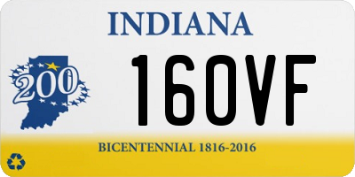 IN license plate 160VF
