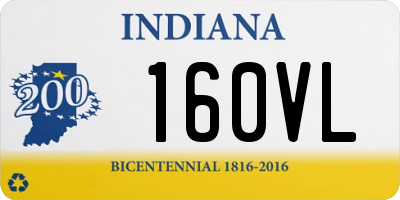 IN license plate 160VL