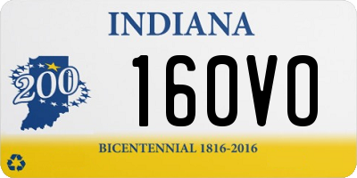 IN license plate 160VO