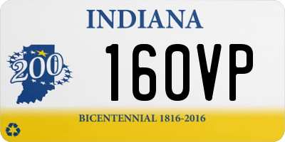IN license plate 160VP