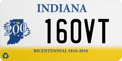 IN license plate 160VT