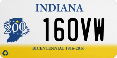 IN license plate 160VW
