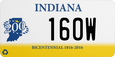 IN license plate 160W