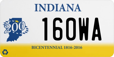 IN license plate 160WA