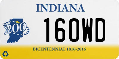 IN license plate 160WD