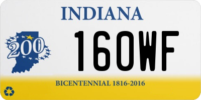 IN license plate 160WF