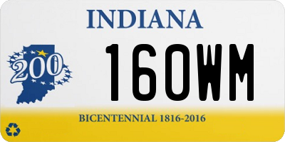 IN license plate 160WM