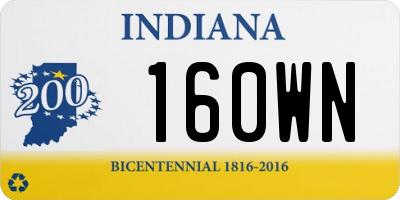 IN license plate 160WN