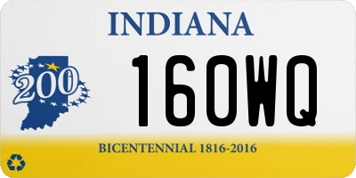 IN license plate 160WQ