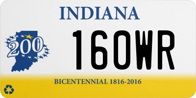 IN license plate 160WR