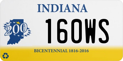 IN license plate 160WS
